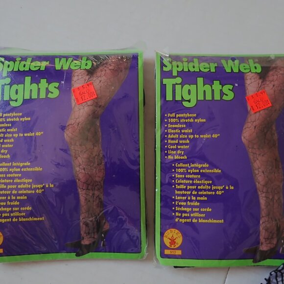 Spider Accessories - 2 Pr Spider Web Tights, 1 Mask, 1 Pr Spider Web Long Gloves - Picture 2 of 5